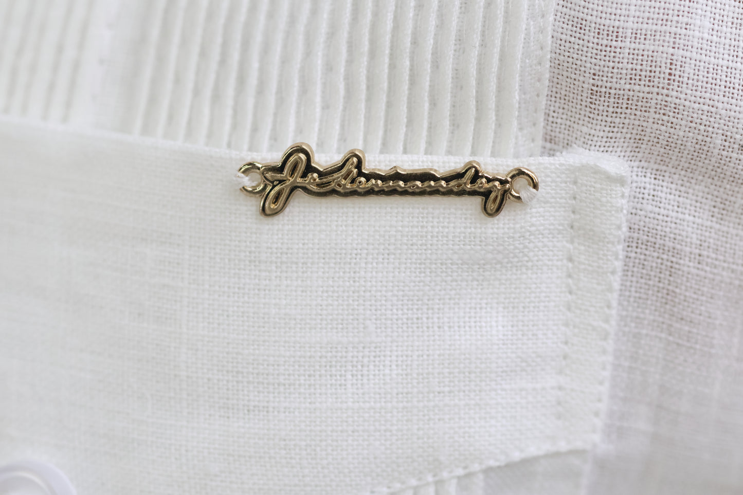 Handmade Classic White Linen Chacabana Shirt