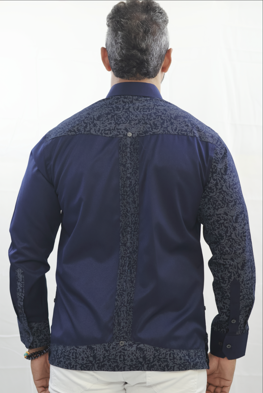 Handmade Royal Blue Linen Chacabana Shirt